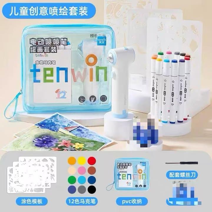 Electric Airbrush Art Set for Kids (7)