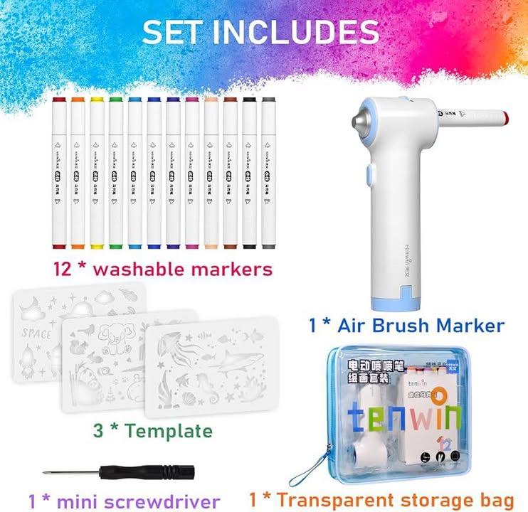 Electric Airbrush Art Set for Kids (8)