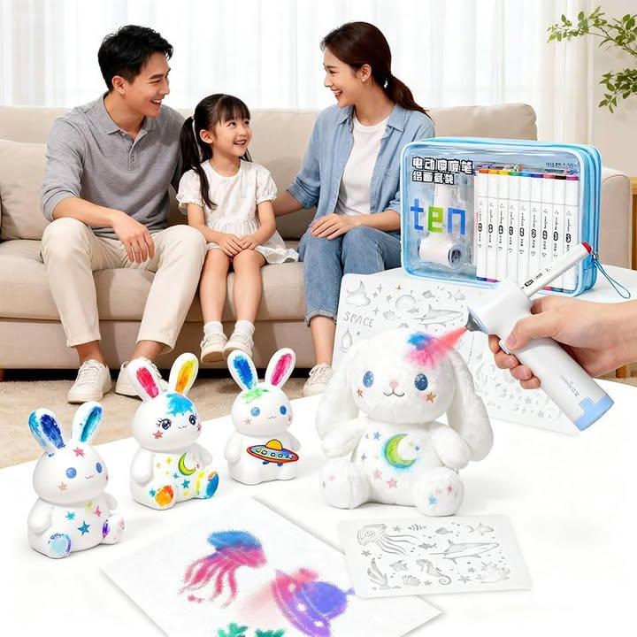 Electric Airbrush Art Set for Kids (6)