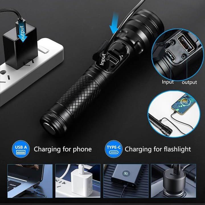 ASORT 高亮度可充電手電筒 (4)