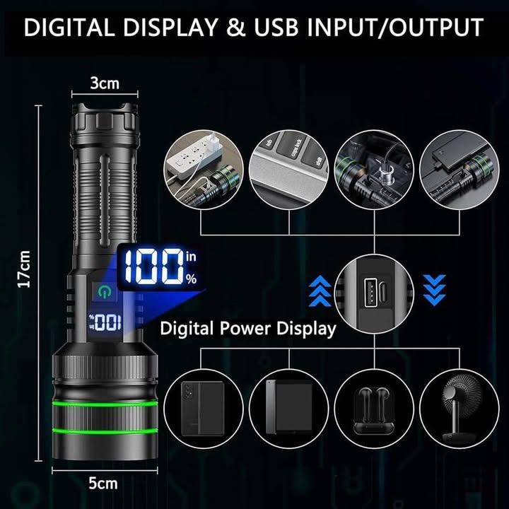 ASORT 高亮度可充電手電筒 (10)