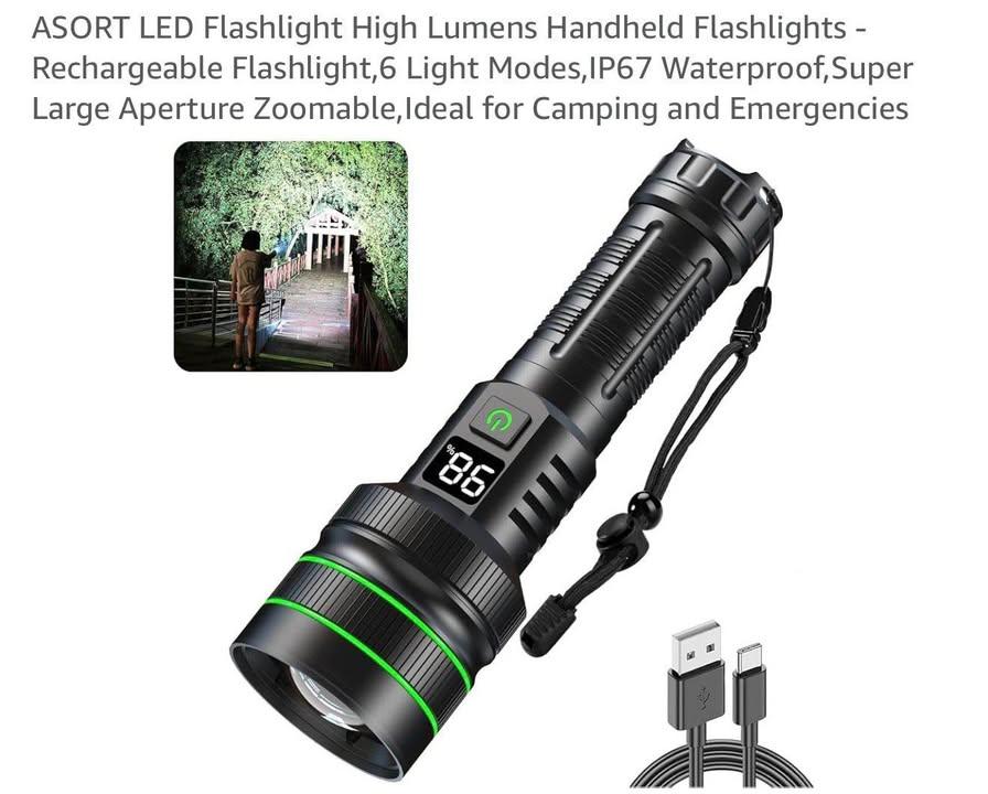 ASORT 高亮度可充電手電筒 (2)