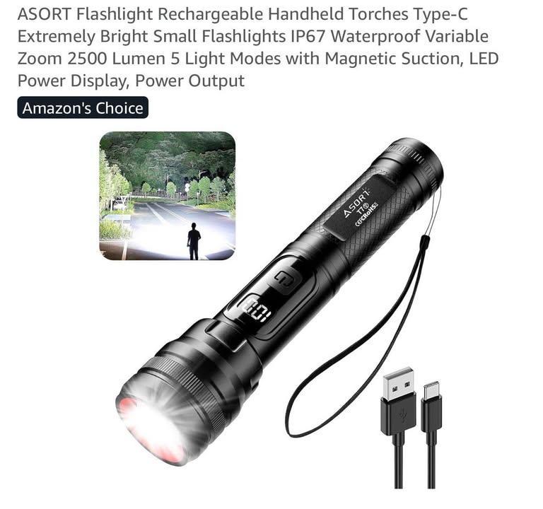 ASORT 高亮度可充電手電筒 (13)