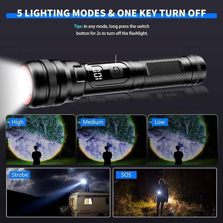 ASORT 高亮度可充電手電筒 (9)