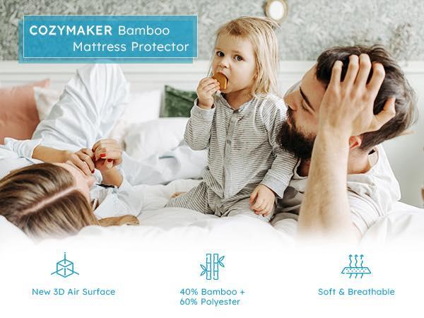 Cozymaker 竹纖維防水床墊保護套 (7)