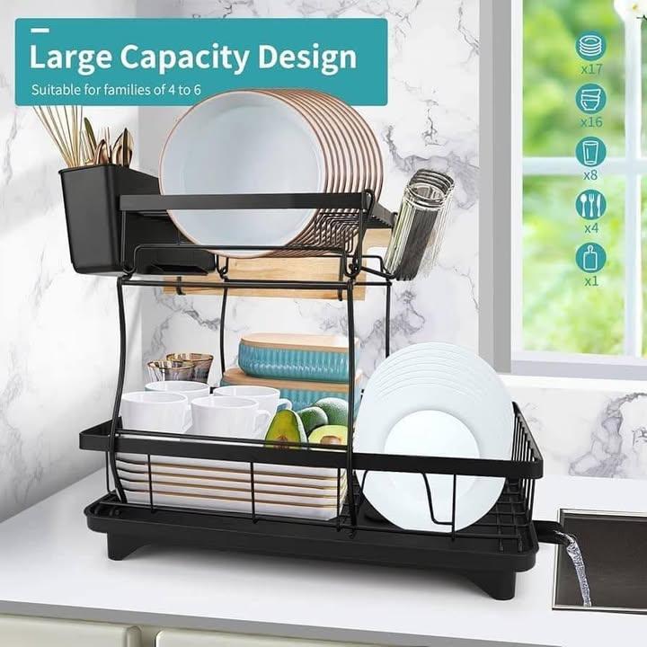 lKZAI ONE 加大號超平穩不鏽鋼雙層瀝水碗架 (6)