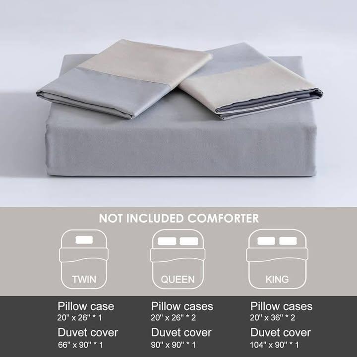 純棉拼接現代床上被套3件套 King Size (5)