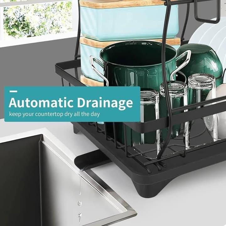 lKZAI ONE 加大號超平穩不鏽鋼雙層瀝水碗架 (5)