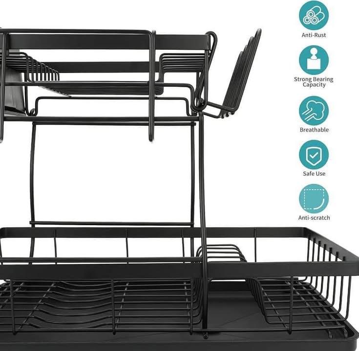 lKZAI ONE 加大號超平穩不鏽鋼雙層瀝水碗架 (2)