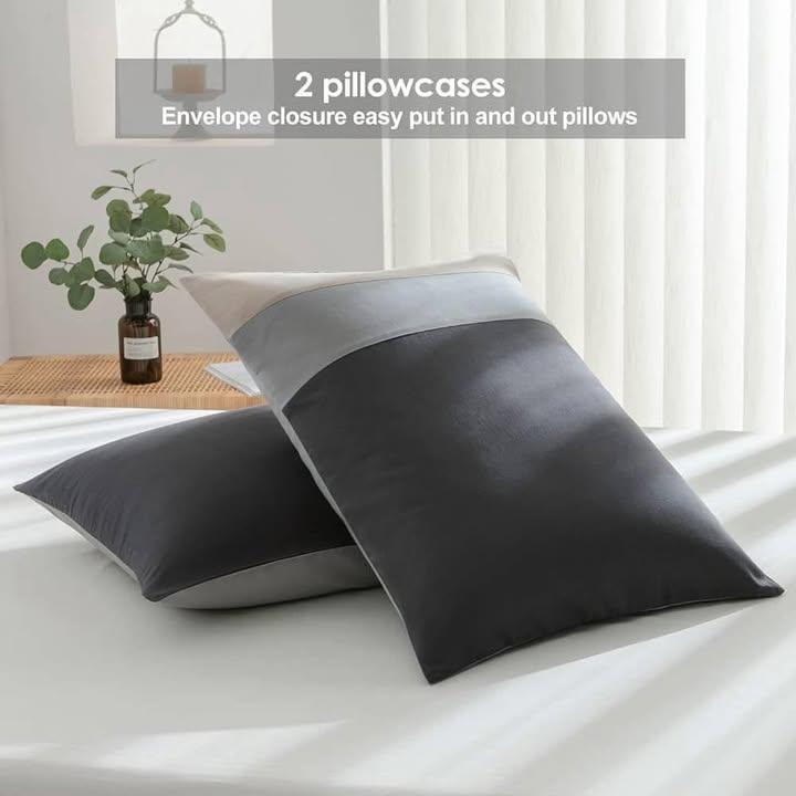 純棉拼接現代床上被套3件套 King Size (3)