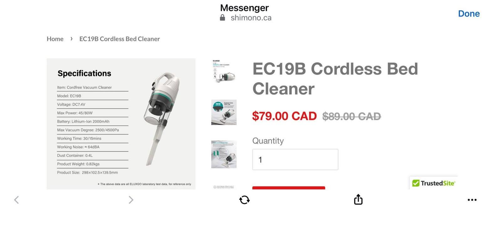 新加坡品牌 Shimono EC19B 無線除蟎吸塵器